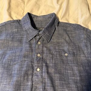 Galena Blue Chambray Snap-Front Men's Shirt
